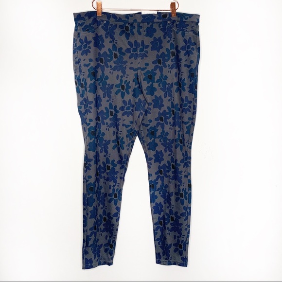 Hue Leggings Mod Floral Stretch Denim Plus Size - Picture 3 of 9